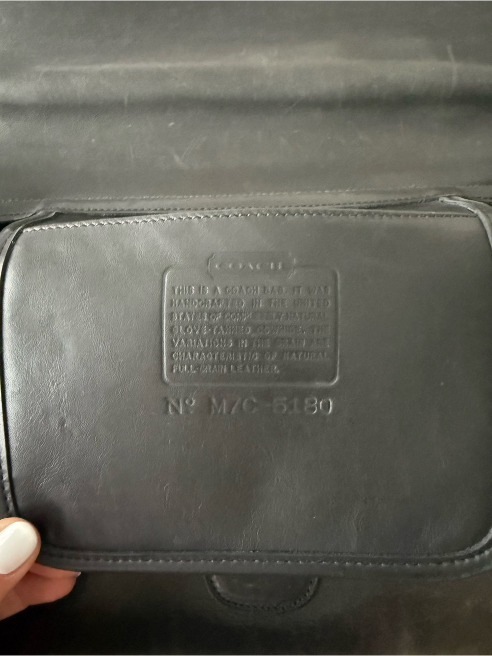 Authentic Vintage 1990s Coach Leather Flap Briefcase / Portfolio - Brown/Black - Picture 5 of 8